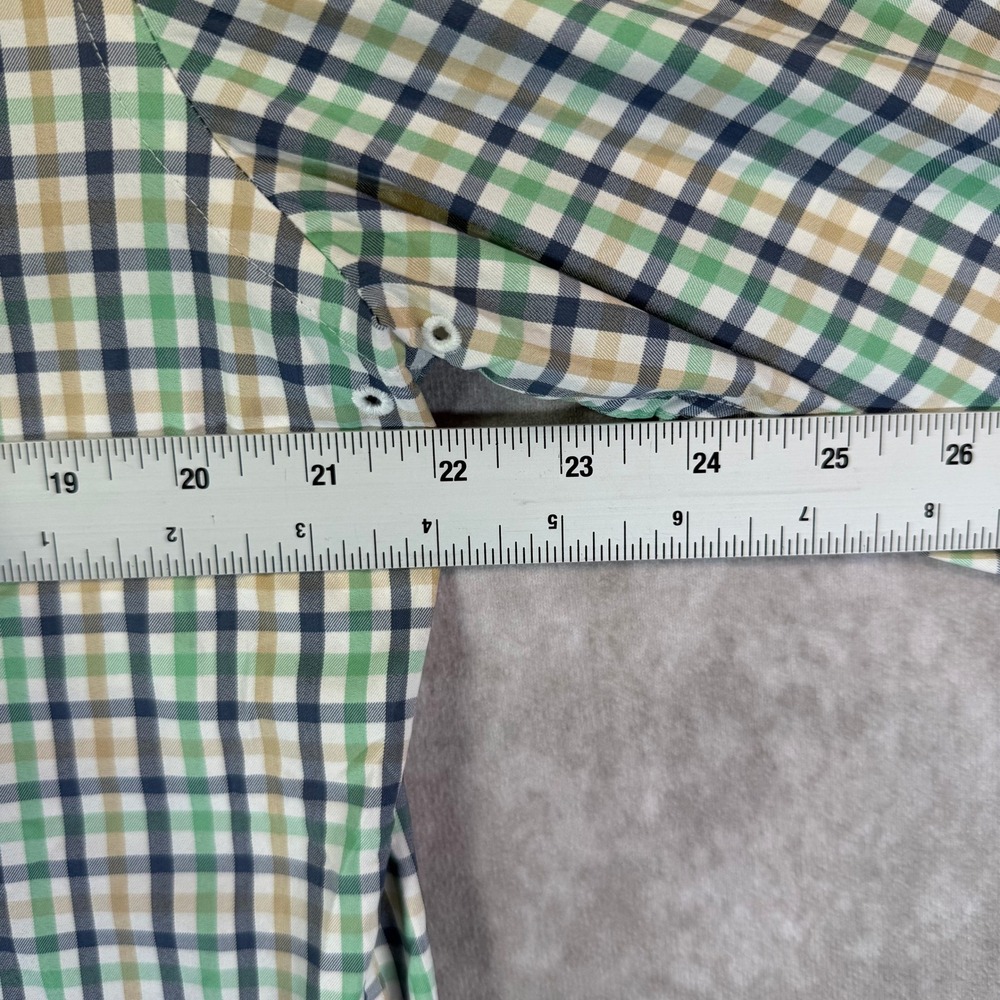 Southern Tide Button Down Shirt Mens Medium Green Plaid Performance 11436 - Picture 8 of 10